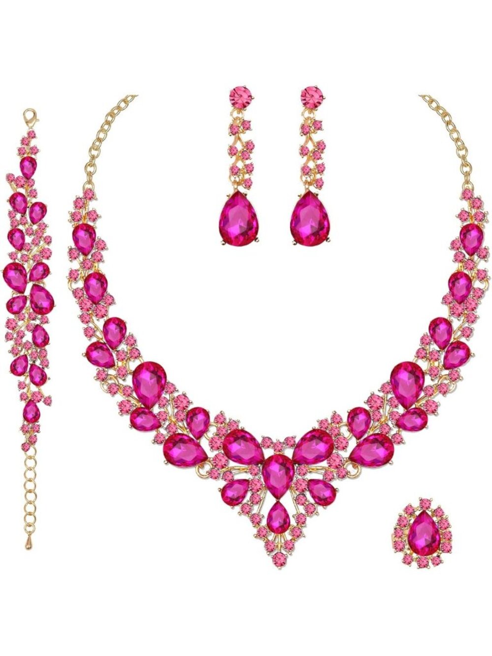 Elegant Crystal Jewelry Set for Formal Events | Stunning Gown Accessories